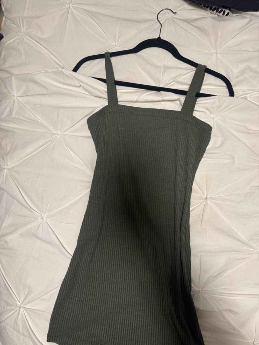 Lovers + Friends Olive Ribbed Square-Back Mini Dress - Picture 4 of 5
